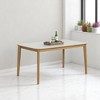 6-Piece Dining Table Set with Bench and 4 Upholstered Chairs, 60" Rectangular Rubberwood Table with PU Leather Seats, Room Furniture for 6 - 4 of 4