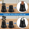 Aoibox Heavy Duty 6 Inch Round Furniture Risers for Bed Desk Table Sofa Couch Non-Slip Lifts Supports 6000 Lbs 8 Pack Black - 4 of 4