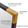 ANDY STAR 30 x 40 Inch Rectangular Wood Framed Vanity Mirror with 2 Tone Black Frame with Gilded Gold Corners for Bathrooms, Entryways, and Bedrooms - 3 of 4