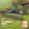 VEVOR Tow Behind Landscape Rake, 60" Tow Dethatcher with 21 Steel Coil Tines, Lawn Dethatcher Rake Attaches to 48" or 60" Toolbars, Black - 3 of 4