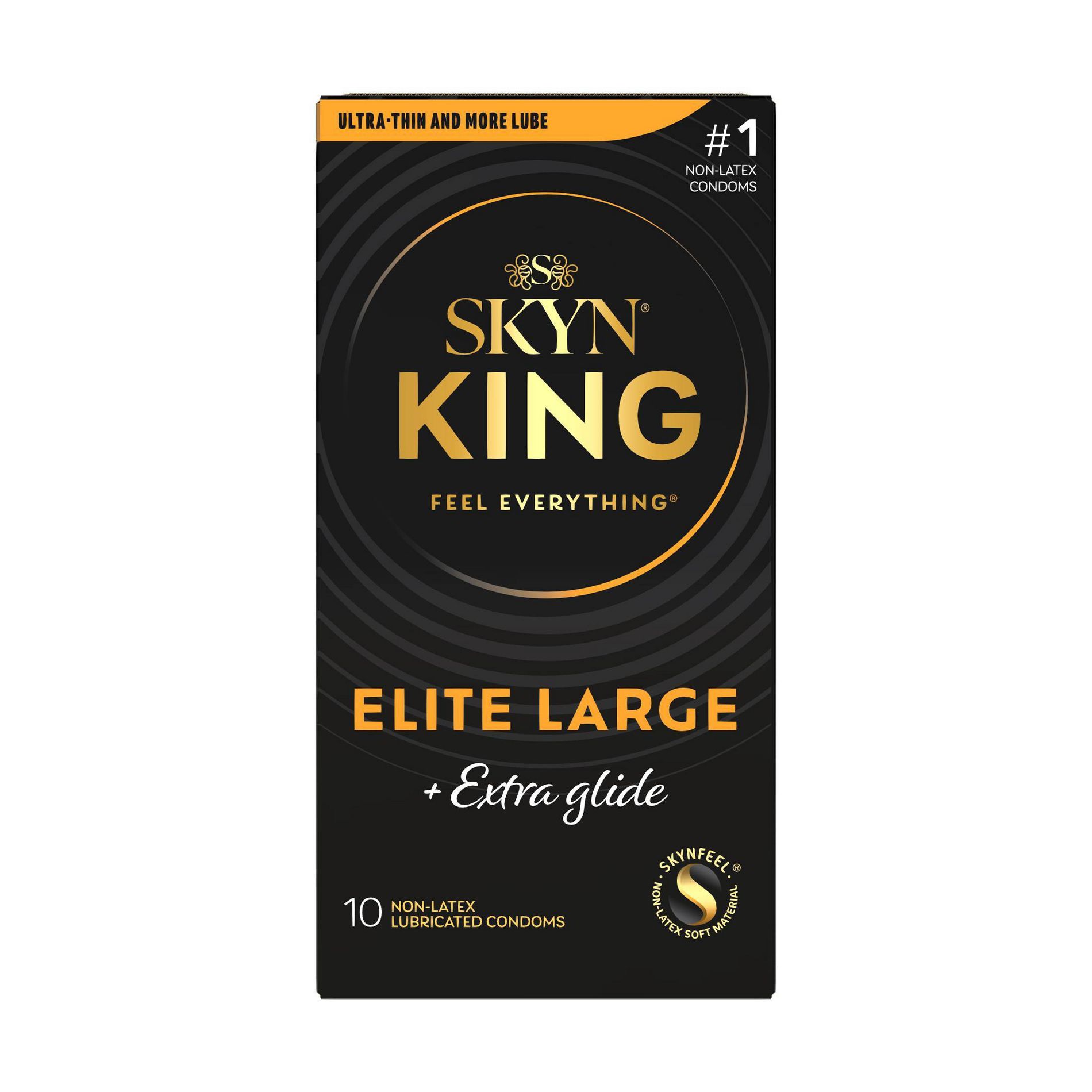 SKYN King Elite Large Extra Glide Non-Latex Condoms - 10ct
