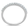 Pompeii3 1/2ct Diamond Wedding Ring Stackable Womens Anniversary Band 10K White Gold - 2 of 4