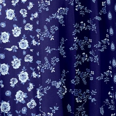 navy floral stripe