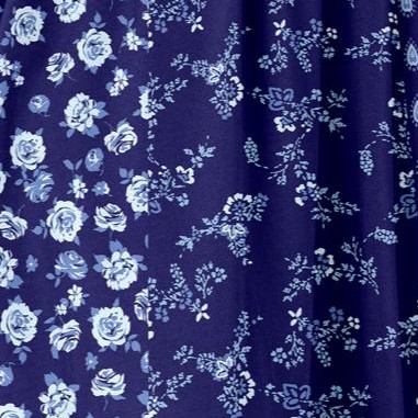 navy floral stripe