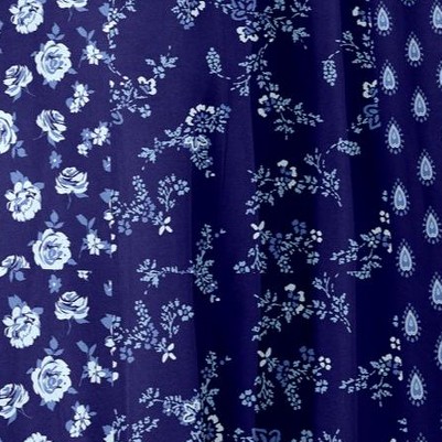 navy floral stripe