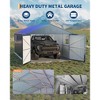 12X20 ft Metal Carport, Metal Garage Shed, Enclosed Car Port with Reinforced Frame and Steel Roof for All-Weather Use - 2 of 4