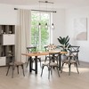 vidaXL Coffee Table Legs Black 2 pcs Adjustable Height Steel Furniture Support Sturdy Modern Design - 2 of 4