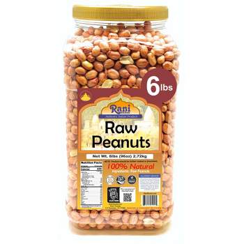 Peanuts Raw Whole w/Skin (uncooked, unsalted) - 96oz (6lbs) - Rani Brand Authentic Indian Products
