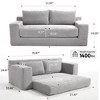 Memory Foam Corduroy Convertible 2-in-1 Sofa Bed with No Assembly, Compact Size, and Multi-Scenario Use - 3 of 4