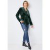 ellos Women's Plus Size Velvet Belted Blazer - 4 of 4