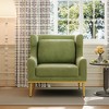 Modern Armchair Velvet Accent Chair Reading Chair Single Sofa Chair - ModernLuxe - 2 of 4