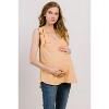 Hello Miz Women's Casual Tie Shoulder Scoop Neck Maternity Tank Top - 2 of 4