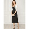 INSPIRE CHIC Women's Elegant 3/4 Sleeve Sheer Floral Lace Open Front Crop Shrug - 3 of 4