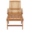 vidaXL Sun Lounger with  Table and Cushion Solid Teak Wood - 4 of 4