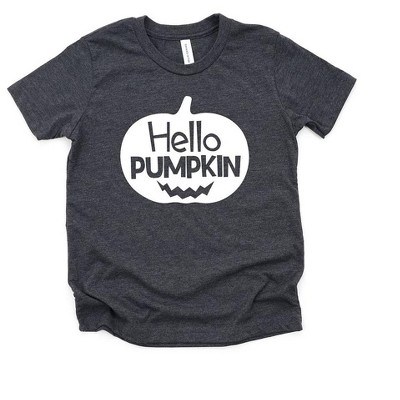 The Juniper Shop Hello Pumpkin Face Kids Short Sleeve Tee