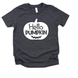 The Juniper Shop Hello Pumpkin Face Kids Short Sleeve Tee - 1 of 2