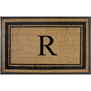 A1HC Rubber & Coir Flocked Doormat 30"x48", Anti-Shed, Heavy Duty for Front Door Monogrammed Mat - 1 of 4