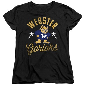 Women's Webster University Gorloks T-Shirt Black 2X Large - 1 of 4
