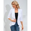 Coolmee Womens Casual Blazer Puff Sleeve Ruffle Hem Casual Blazer Jackets Coat - 4 of 4