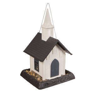 North States Church Hopper Bird Feeder 16" White - 1 of 4