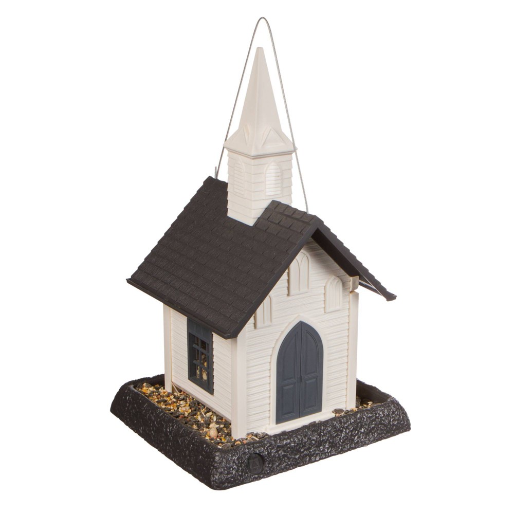 North States Church Hopper Bird Feeder 16" White