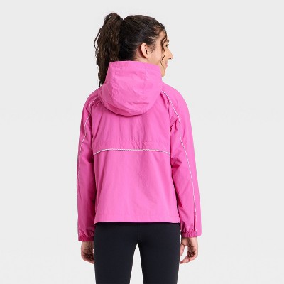 Детские куртки All In Motion Girls' Solid Windbreaker Jacket - All in Motion™ Pink S — фото 2