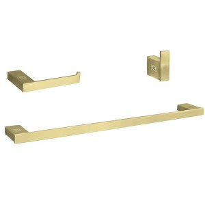Elegant Lighting Sofia 3-Piece Bathroom Hardware Set in Brushed Gold - 1 of 4