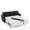 81.5'' 3 Seater Linen Sleeper Pull-Out Sofa with Memory Foam Mattress and Modern Design - 3 of 4