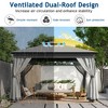 VYNXARIA 10*12 Outdoor Gazebo Tent with Double Roofs, Patio Gazebo with Mosquito Netting, Patio Canopy for Backyard, Garden, Lawn and Deck,Gray - 3 of 4