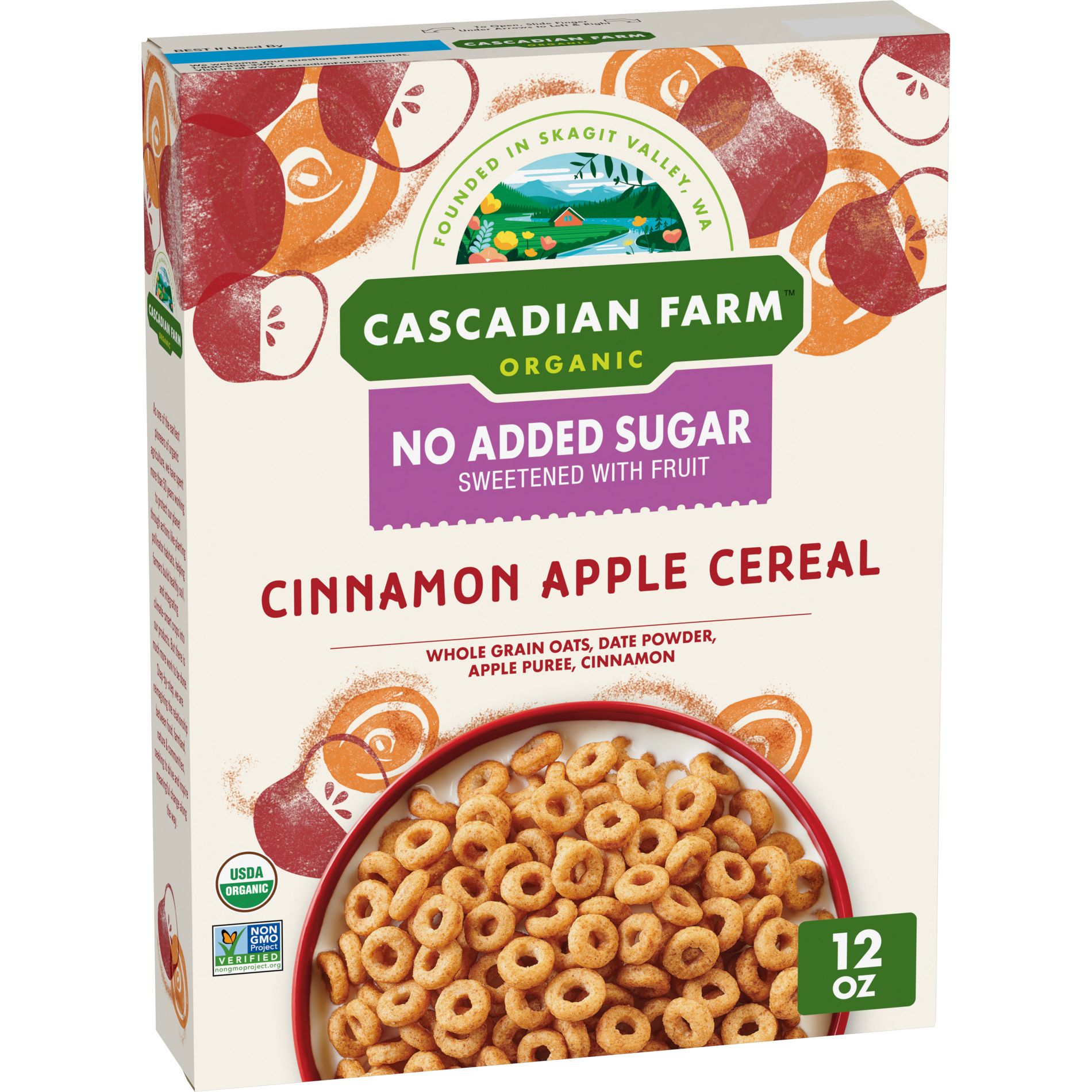 Cascadian Farm No Added Sugar Cinnamon Apple Breakfast Cereal - 12oz