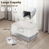Stainless Steel Cat Litter Box, Extra Large Covered Litter Box for Big Cats, Enclosure XL Metal Litter Pan Tray, High Sided, Anti-Leakage, White - 2 of 4