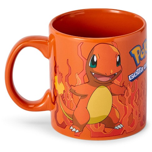 Just Funky Pokémon Charmander Orange Foil Print Ceramic Coffee Mug | Holds  20 Ounces