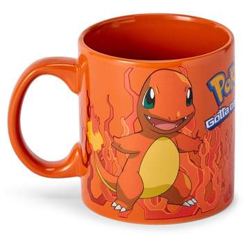 Just Funky Pokémon Charmander Orange Foil Print Ceramic Coffee Mug | Holds 20 Ounces