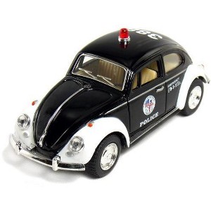KiNSMART - 1967 Volkswagen Classic Beetle 5 Inch 1:32 Scale Die Cast Metal Model Toy (Police) - 1 of 3