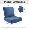 POCASSY 6" Outdoor Cushion Set, 24"x24" Replacement Water Resistant Zippered Cushion for Chairs - 4 of 4
