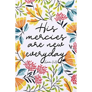 Dicksons IBB-235 His Mercies Are New Everyday White, Orange, And Blue 3 x 2 Paper Itty Bitty Blessings Card Bookmark, Pack Of 24 - 1 of 2