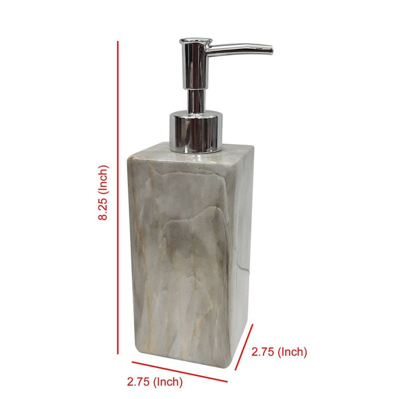 Stone Hedge Resin Refillable Liquid Soap Dispenser - Nu Steel, 3 of 7
