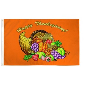 Maison 3'x5' Ft Happy Thanksgiving Flag Perfect For Outdoor & Indoor Use - 1 of 3