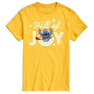 Men's - Lilo and Stitch - Full Of Joy Christmas Short Sleeve Graphic T-Shirt - 1 of 4