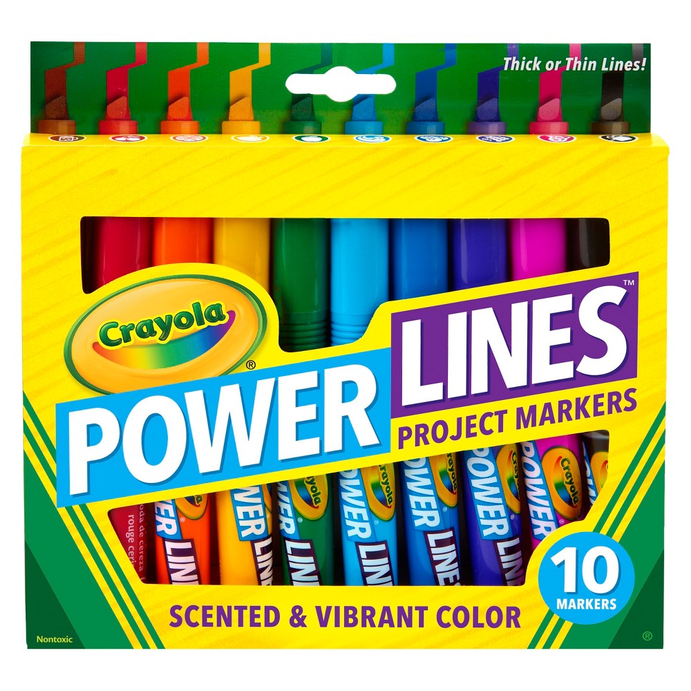 UPC 071662081942 product image for Crayola PowerLines Markers Scented 10ct | upcitemdb.com