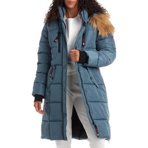 CANADA WEATHER GEAR Women's Winter Jacket - Heavyweight Long Length Bubble Puffer Parka (S-3X) - 1 of 4