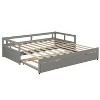 Whisen Wooden Daybed with Trundle, Extendable Twin to King Daybed Frame - 4 of 4