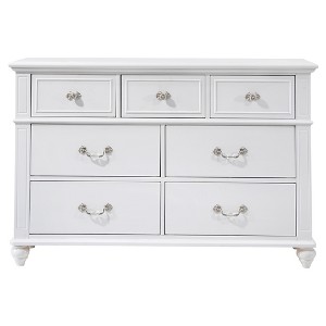 Picket House Furnishings Annie Dresser White: 5-Drawer Horizontal Storage, Wood Frame, Metal Glides - 1 of 4