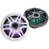 Fusion MS-RA60 Source Unit w/ Clarion CMSP-771RGB-SWG Premium 7.7-inch Coaxial Marine Speakers with built-in RGB illumination ( Includes White & Gr... - 2 of 4