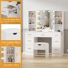 GustoWave Vanity Set With LED Lighted Mirror,56"Modern Makeup Table With Power Outlet,Bedroom Dressing Table With 7 Drawer,3 Lighting Modes - 3 of 4