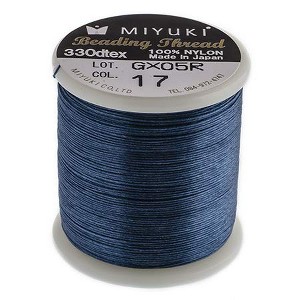John Bead Miyuki Nylon Beading Thread B Dark Blue 55 Yards (50m) for DIY Jewelry Making - 1 of 1