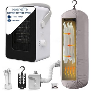 SereneLife 1000W Multifunctional Portable Dryer - Mini Heater & Aroma Diffuser for Clothes, Shoes, Hats, and Gloves - 1 of 4