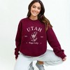 Simply Sage Market Women's Graphic Sweatshirt Embroidered Utah Sego Flower - 2 of 4