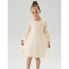 Girls' Boho Floral Lace Scalloped Hem Dress - 2 of 4