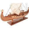 Drakkar Viking Model Ship – Wood Craft – 15 Inch Display Replica By Old Modern Handicrafts - 3 of 4